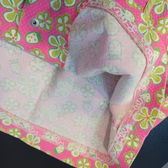 Lilly Pulitzer Skirt Womens Sz 2 Retro Floral Lady Bugs Dune Buggy Pockets Snap - Picture 12 of 12